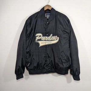 VTG Holloway Purdue North Central Alumi Bomber Jacket Black XL